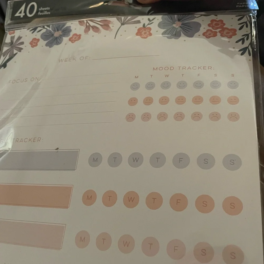 Happy Planner Classic Fill Paper Wellness Habit Tracker Refill Sheets